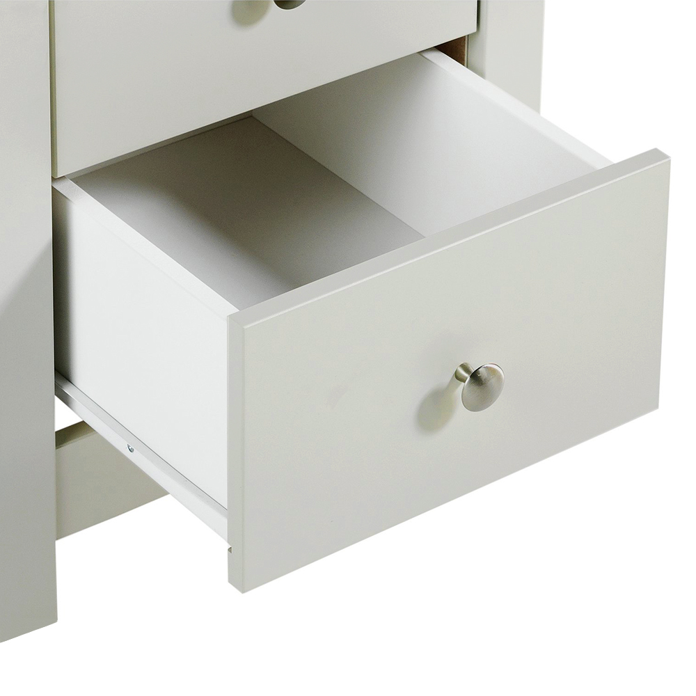 Florence 3 drawer bedside in Soft Grey - Image 6