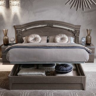 Camel Nabucco Night Silver Birch Italian Bed with Storage