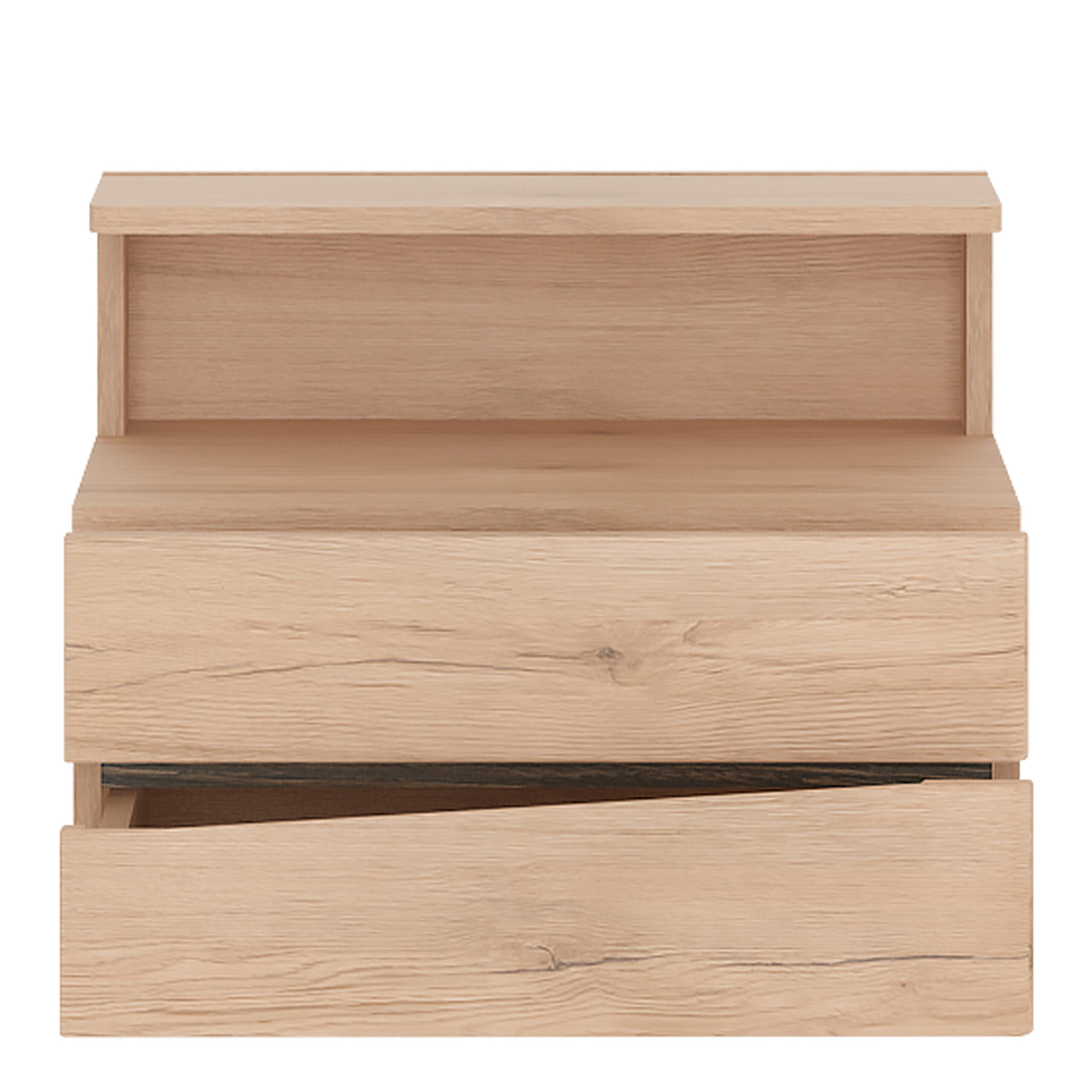 Kensington 2 Drawer Bedside Cabinet RH Drawer (wall fixing) in Oak - Image 2