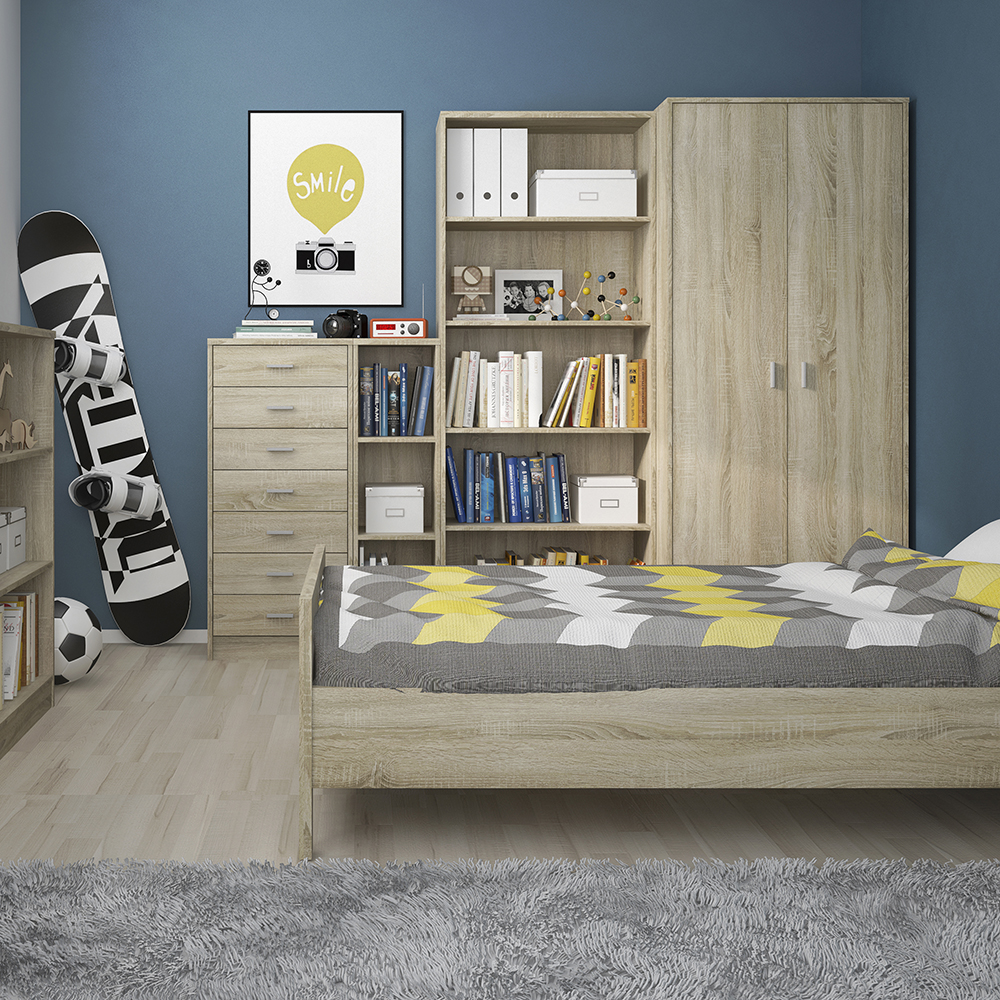4 You Tall Narrow Bookcase in Sonama Oak - Image 2