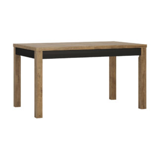 Havana extending dining table in Lefkas Oak with matte black fronts