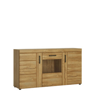 Cortina 3 door glazed sideboard in Grandson Oak
