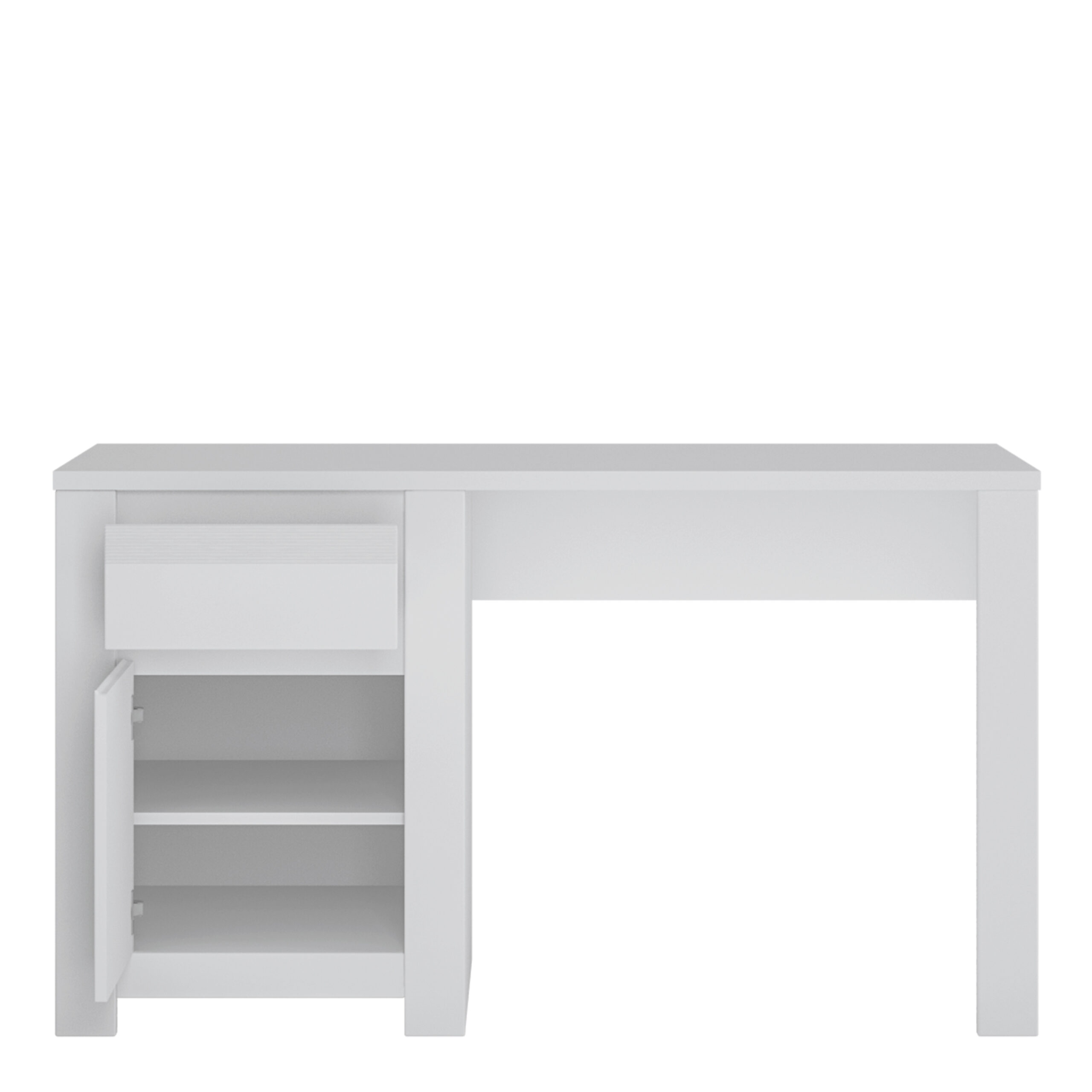 Novi 1 Door 1 Drawer Desk in Alpine White - Image 2