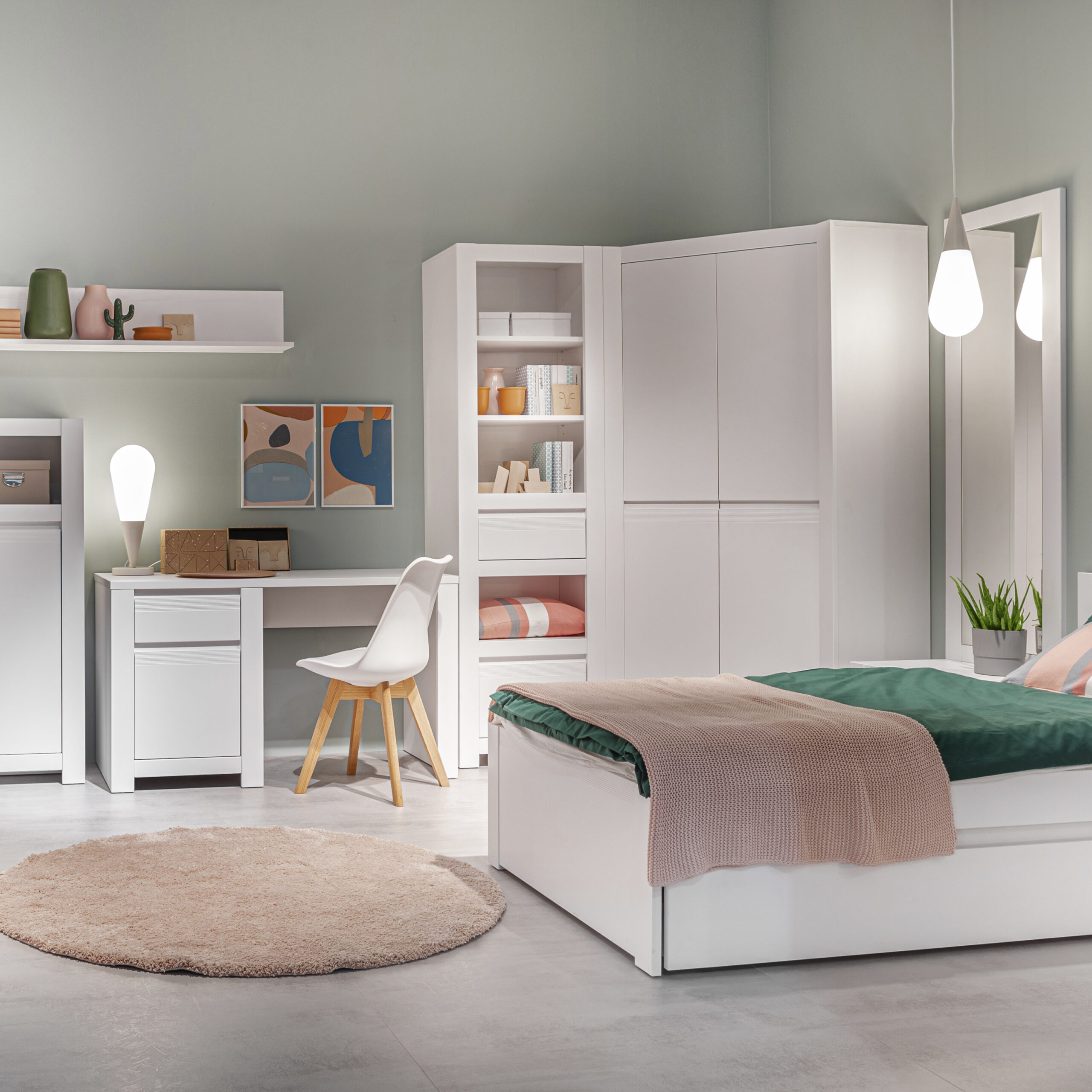 Novi 1 Door 1 Drawer Desk in Alpine White - Image 7