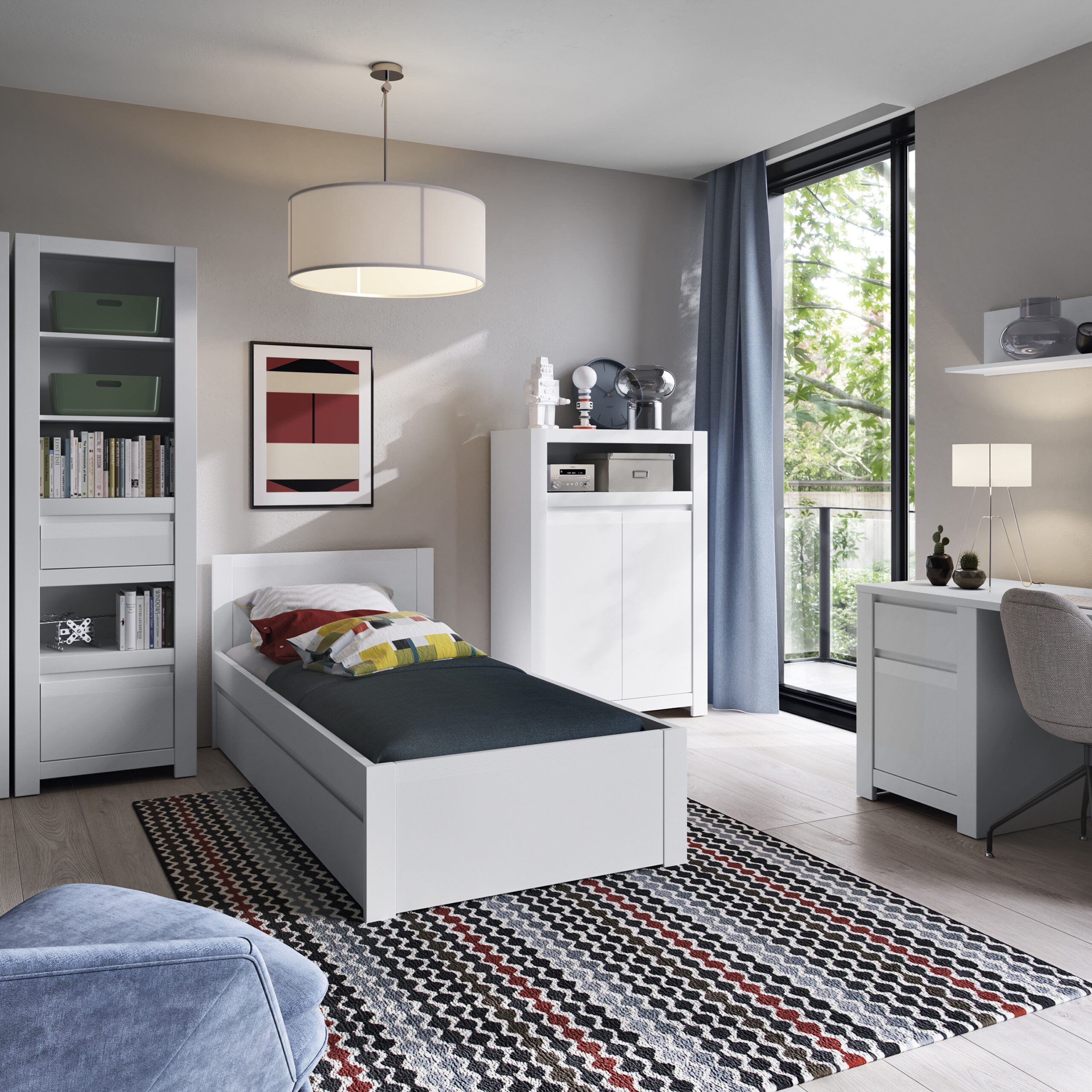 Novi 90cm Bed in Alpine White - Image 3