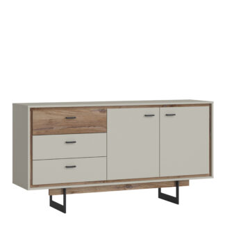 Rivero 2 Door 3 Drawer Sideboard? in Grey and Oak