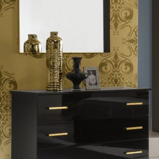 Ben Company Elegance Black & Gold 3 Drawer Dresser