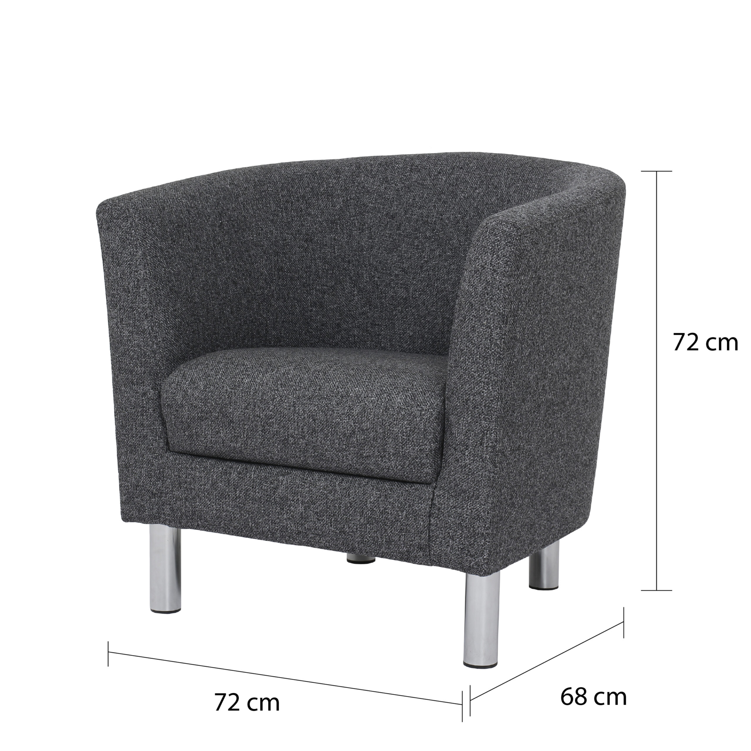 Cleveland Armchair in Nova Anthracite - Image 5