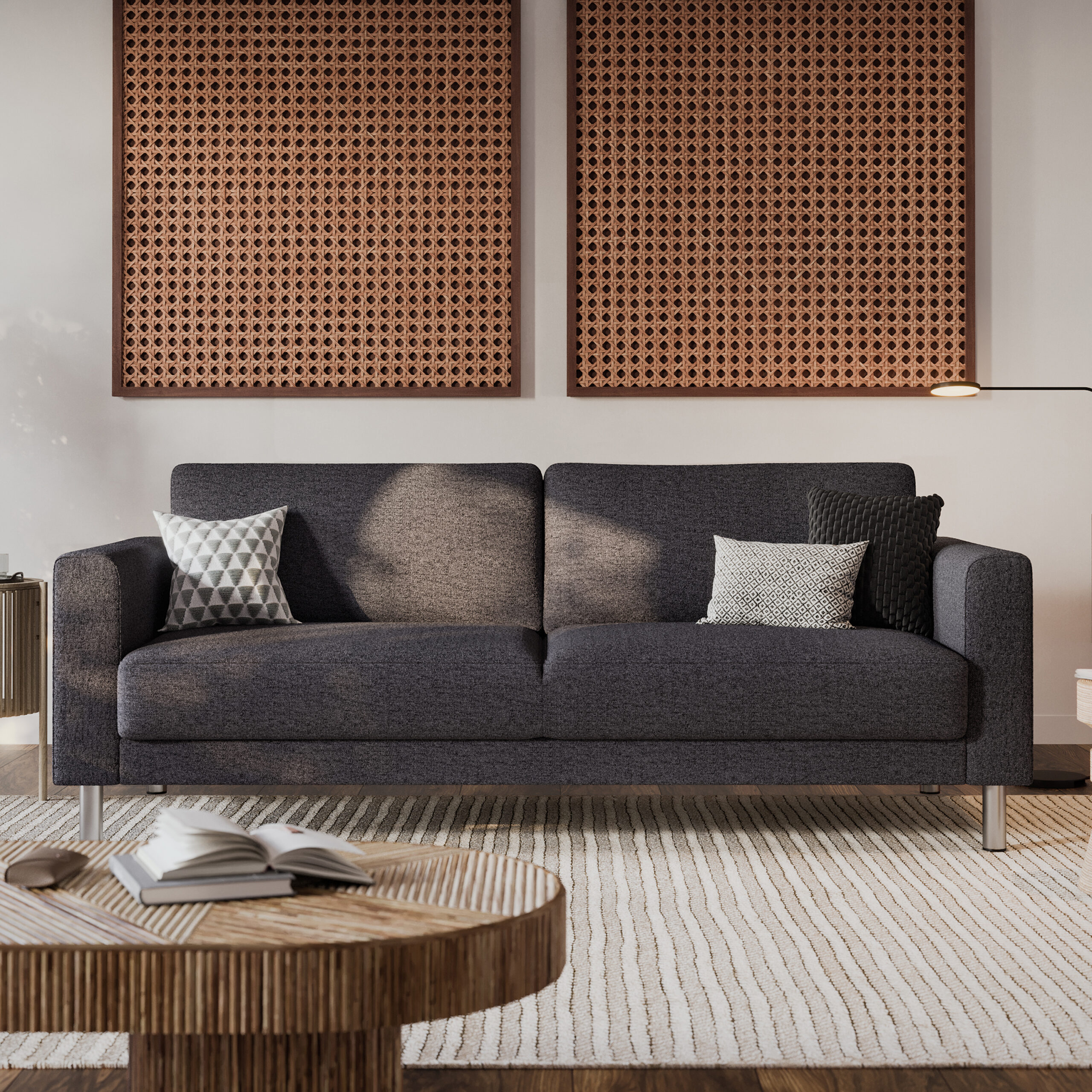 Cleveland 3-Seater Sofa in Nova Anthracite - Image 4