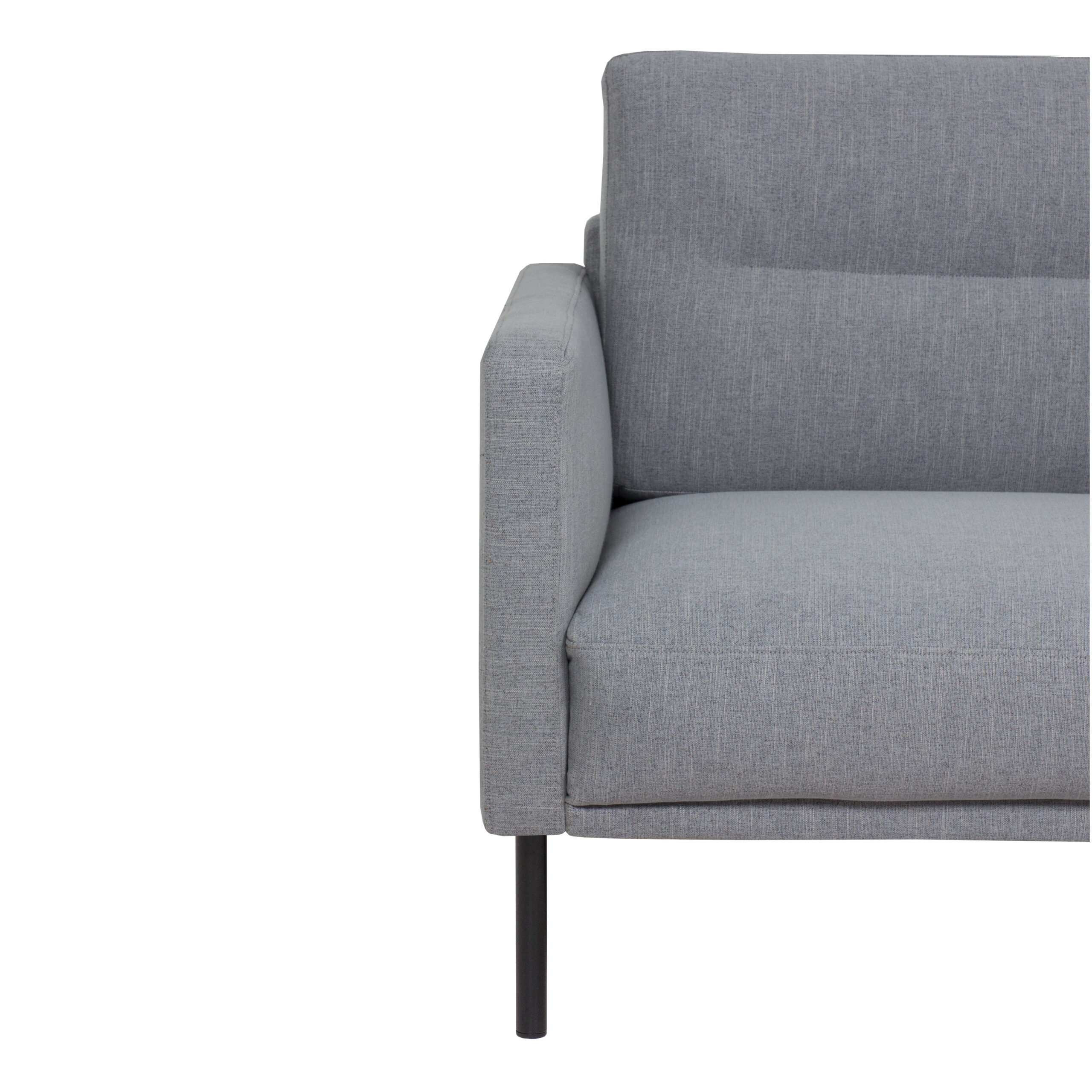 Larvik 2.5 Seater Sofa - Grey, Black Legs - Image 6