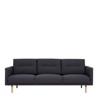 Larvik 3 Seater Sofa - Anthracite, Oak Legs
