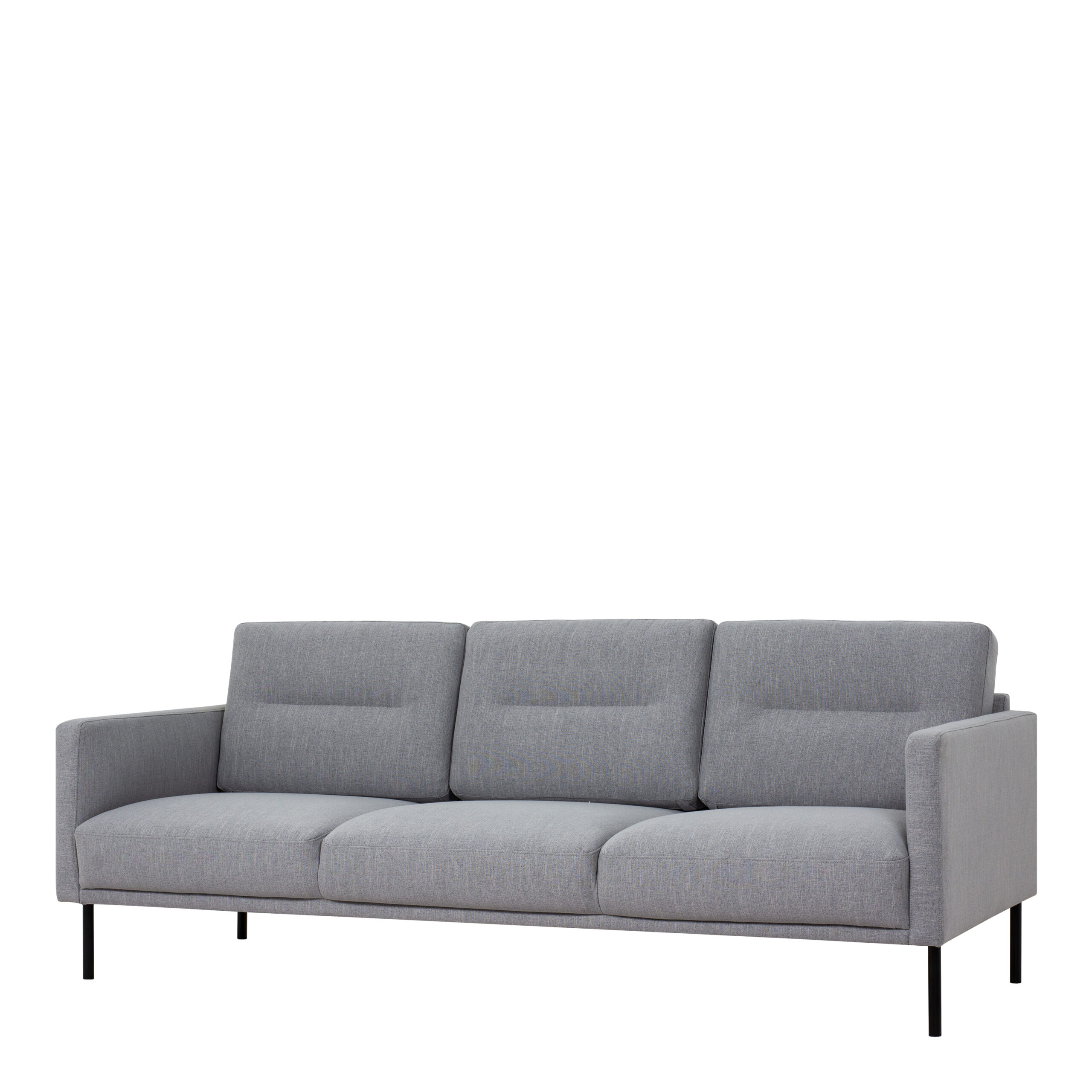 Larvik 3 Seater Sofa - Grey, Black Legs - Image 2