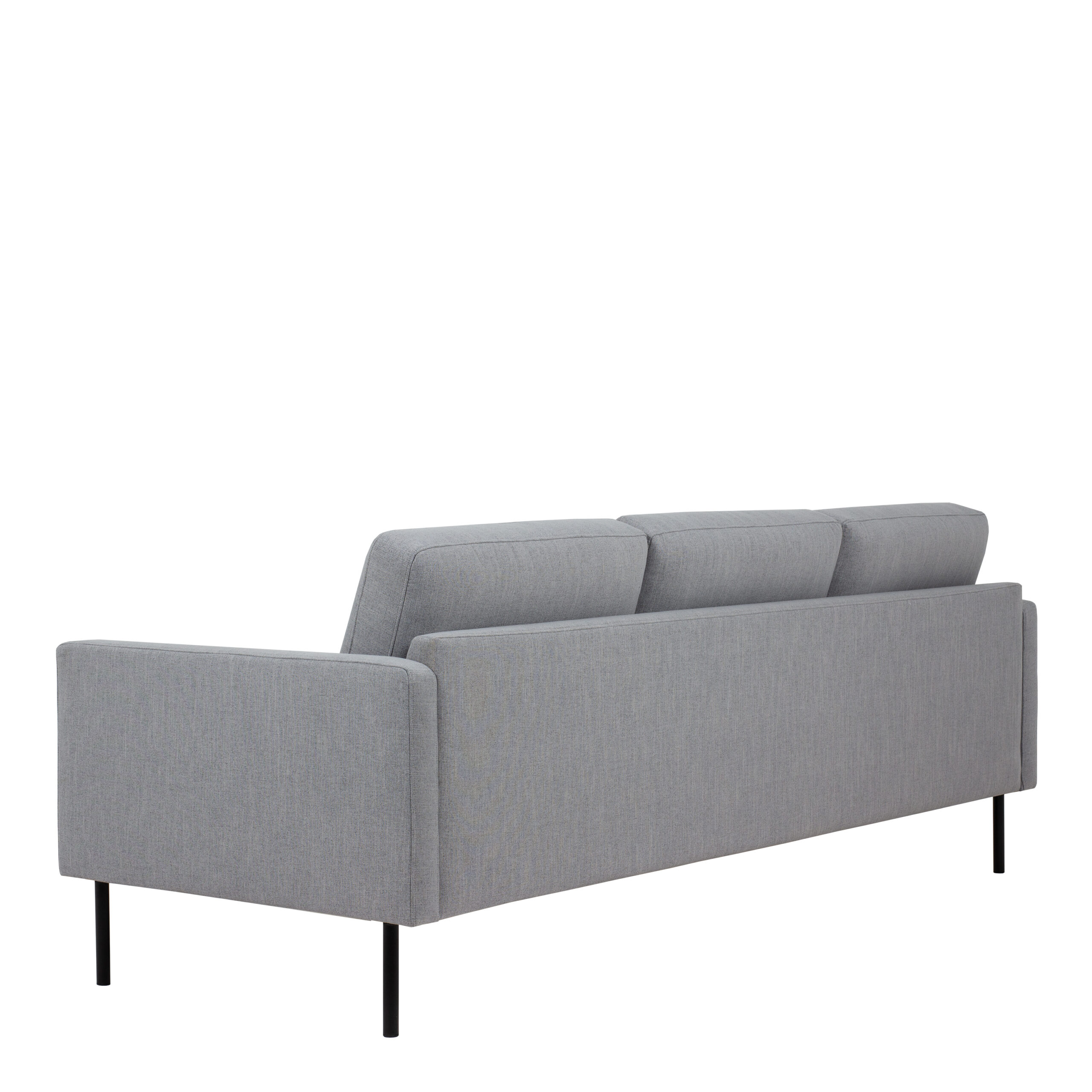 Larvik 3 Seater Sofa - Grey, Black Legs - Image 3
