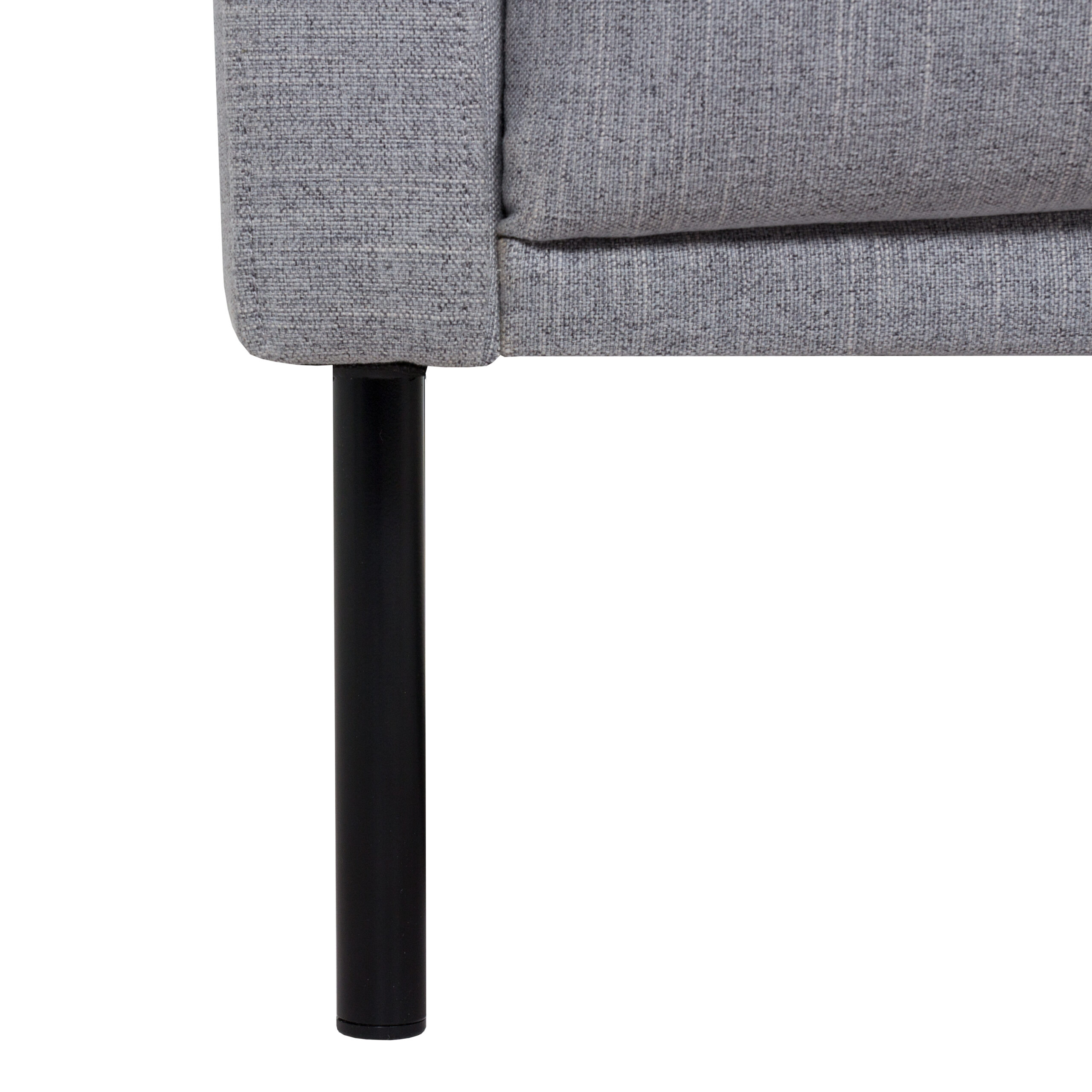Larvik 3 Seater Sofa - Grey, Black Legs - Image 7