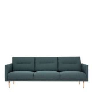 Larvik 3 Seater Sofa - Dark Green, Oak Legs