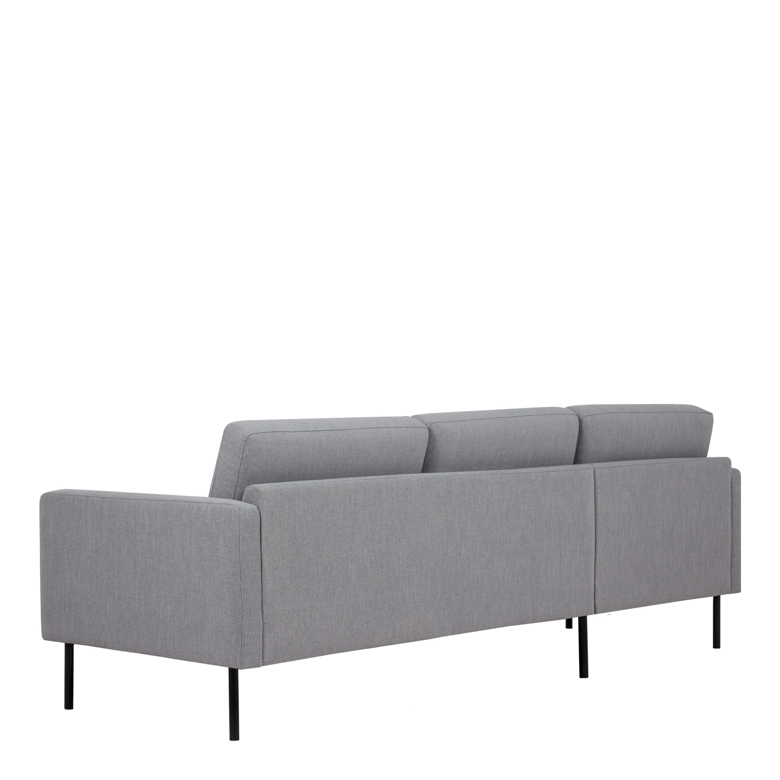 Larvik Chaiselongue Sofa (LH) - Grey , Black Legs - Image 3