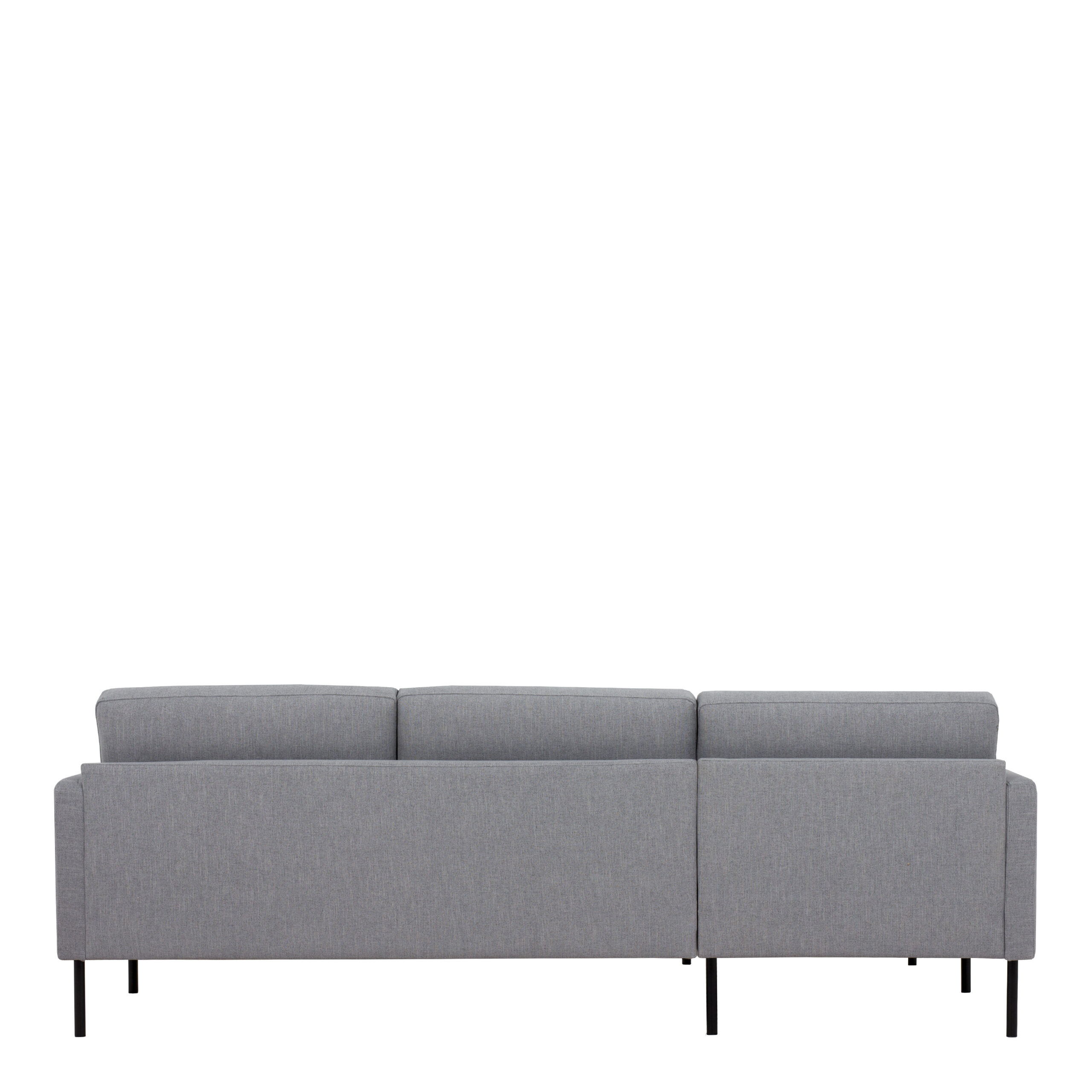 Larvik Chaiselongue Sofa (LH) - Grey , Black Legs - Image 4