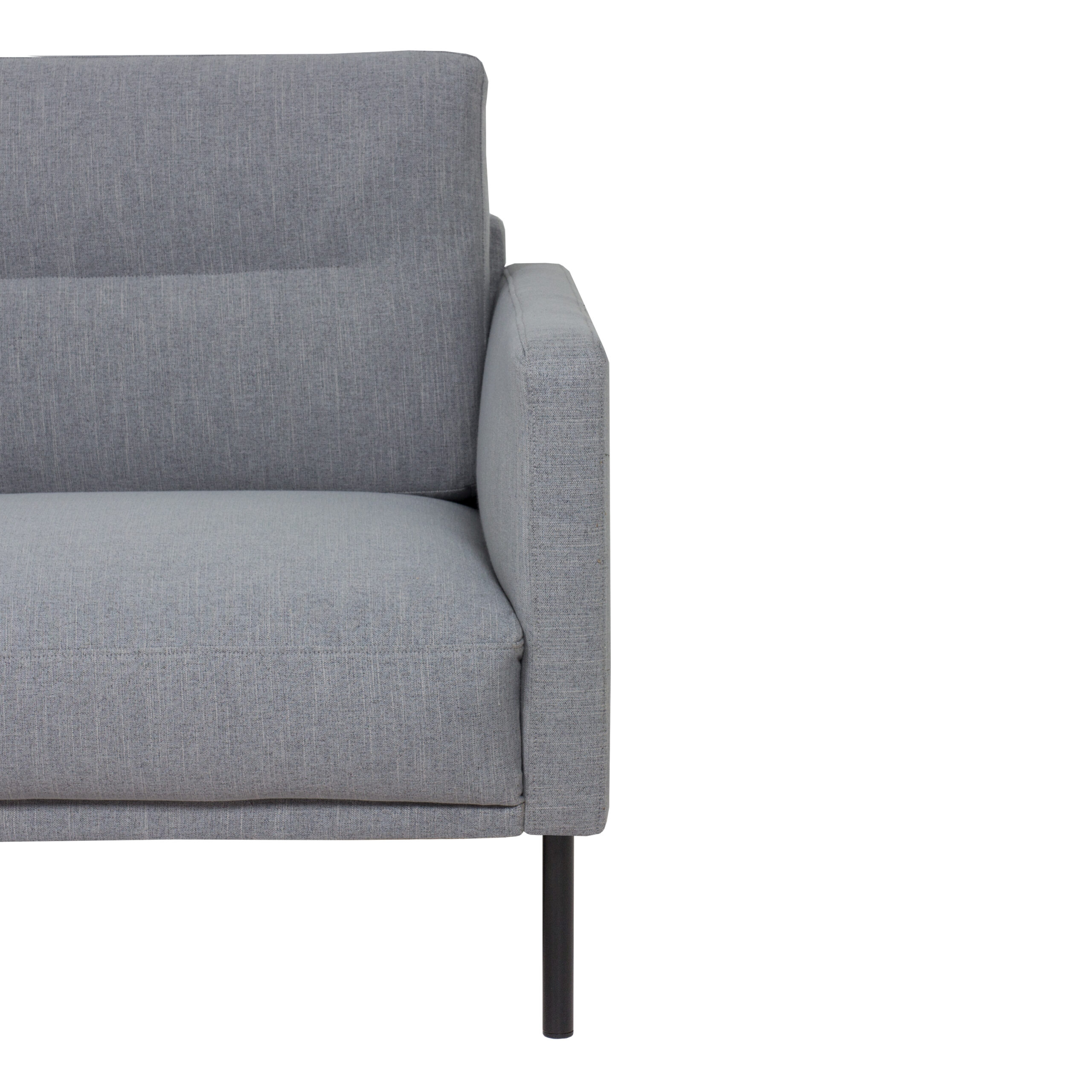 Larvik Chaiselongue Sofa (LH) - Grey , Black Legs - Image 6