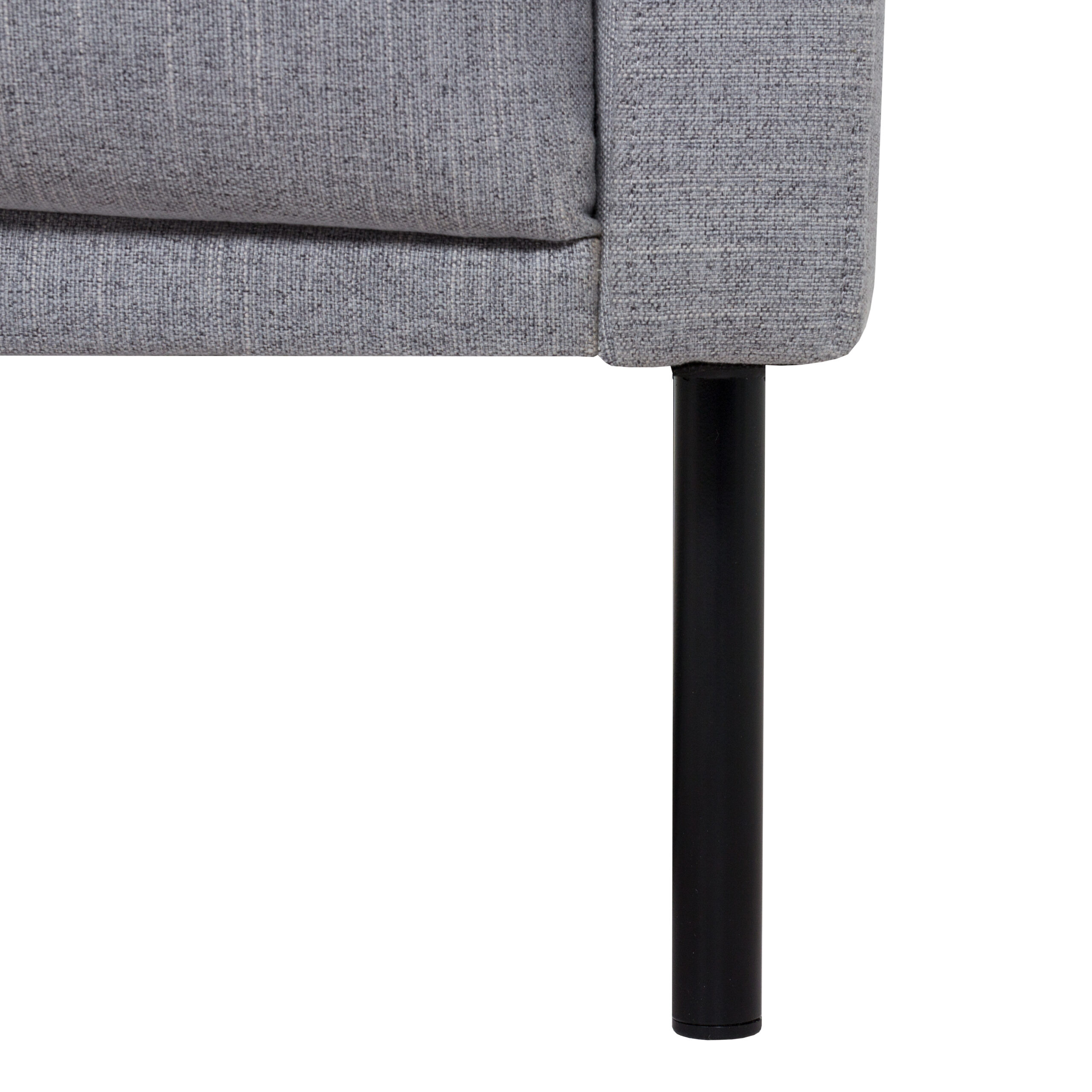 Larvik Chaiselongue Sofa (LH) - Grey , Black Legs - Image 7