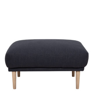 Larvik Footstool -  Anthracite, Oak Legs