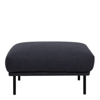 Larvik Footstool - Anthracite, Black Legs