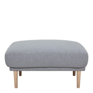 Larvik Footstool - Grey, Oak Legs