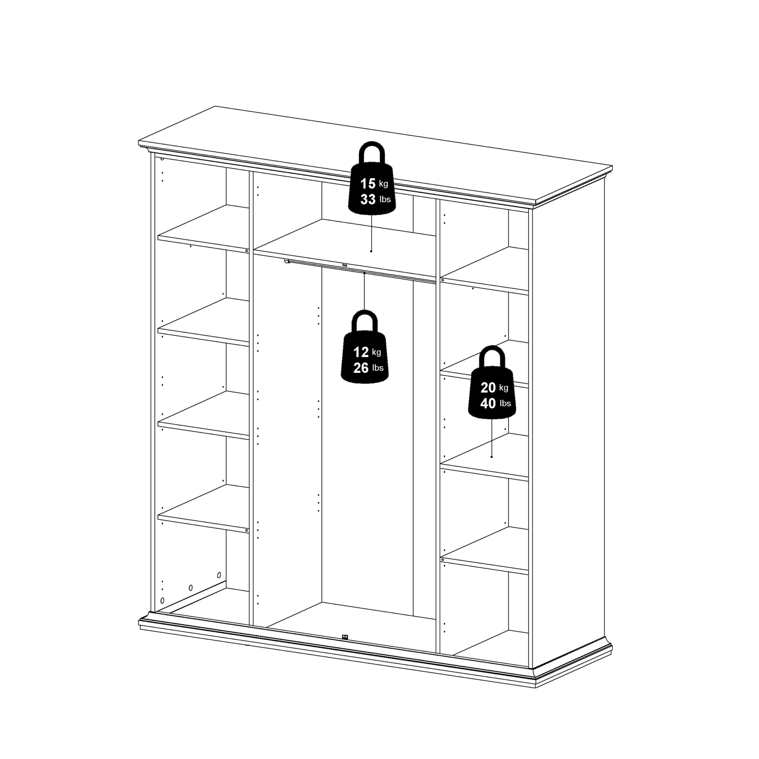 Paris Wardrobe with 4 Doors in White - Image 18