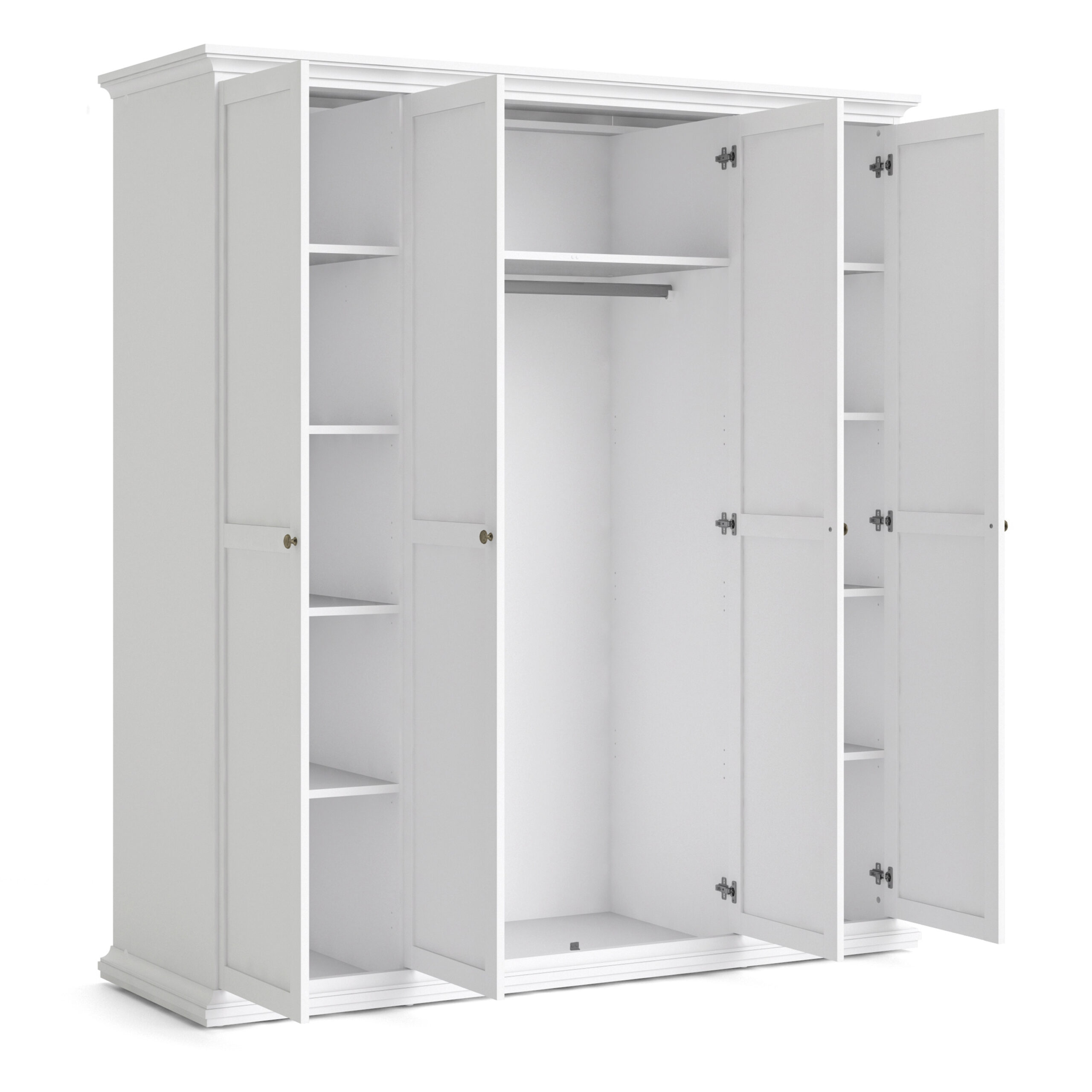 Paris Wardrobe with 4 Doors in White - Image 4