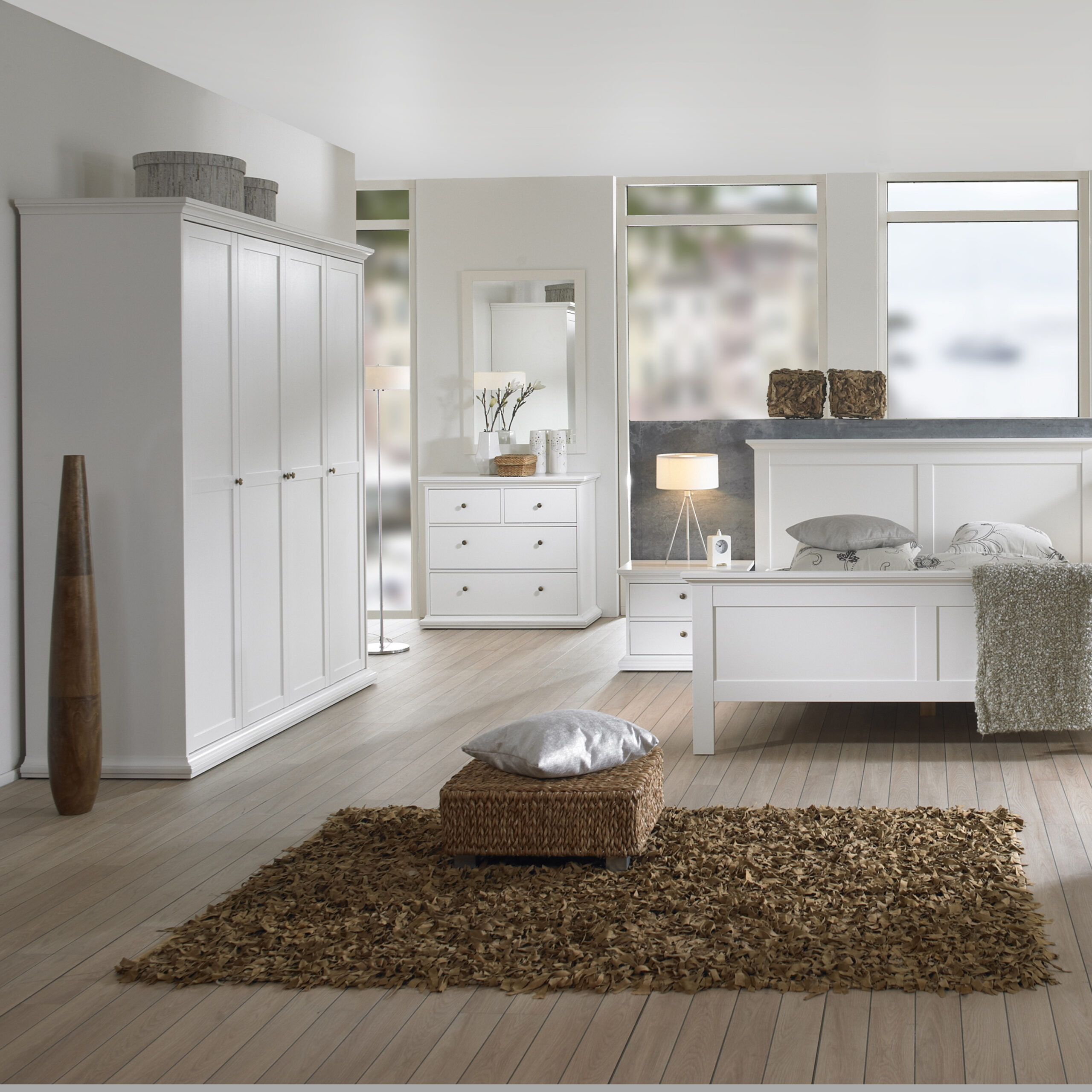 Paris Wardrobe with 4 Doors in White - Image 8