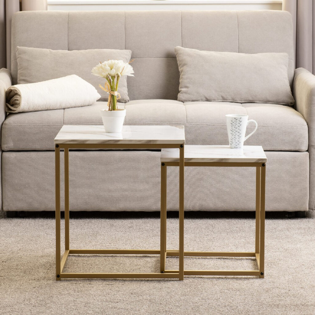 Dallas Gold and Marble Square Nest of Tables 91734.jpg