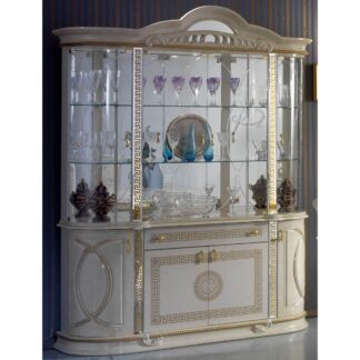 Ben Company New Venus Beige and Gold Italian 4 Door Vitrine