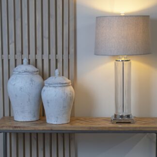 Home Interiors Roma Glass Table Lamp