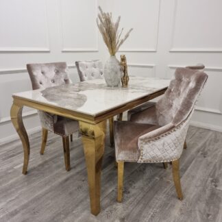 Bentley Furniture Gold Velvet Dining Chair