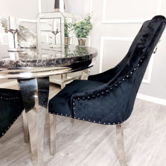 Bentley Furniture Chrome Velvet Dining Chair