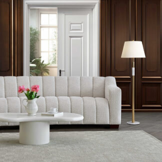 Ted Baker Aluxo Astoria 3-Seater Sofa in Oatmeal Boucle Fabric - Oatmeal Boucle Fabric