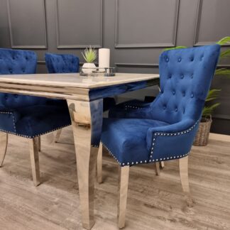 Megan Blue Velvet Chair