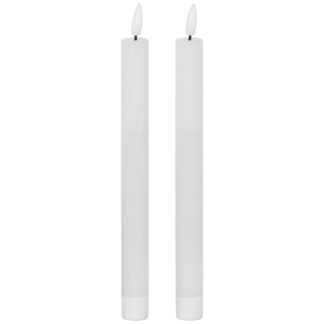 Luxe Collection Natural Glow S/ 2 White LED Dinner Candles