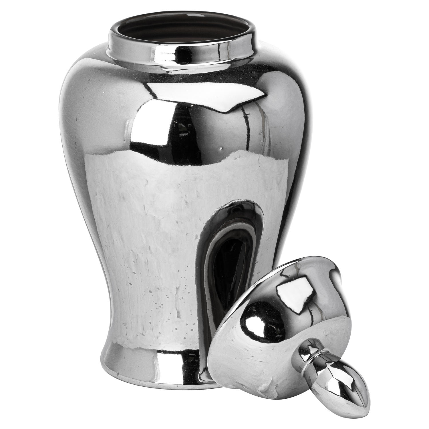 Chrome Large Ginger Jar - Image 2