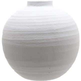 Tiber Large Matt White Ceramic Vase