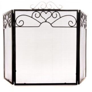 Chrome Topped Three Fold Fire Screen
