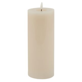 Luxe Collection Melt Effect 3.5x9 Taupe LED Wax Candle