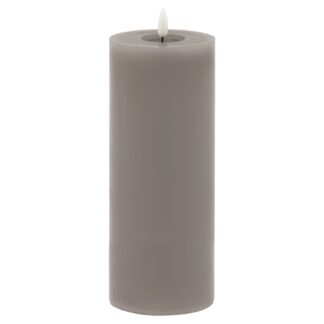 Luxe Collection Melt Effect 3.5x9 Grey LED Wax Candle